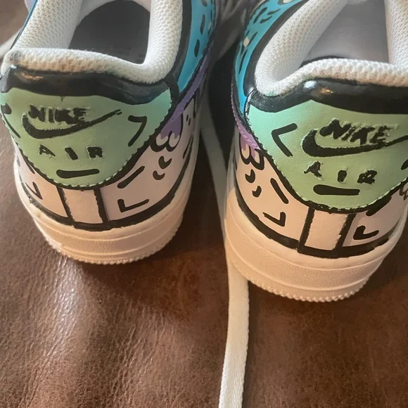 Nike Multicolor Graphic Sneakers Air Force 1 - CUSTOM PAINTING - Picture 5 of 9